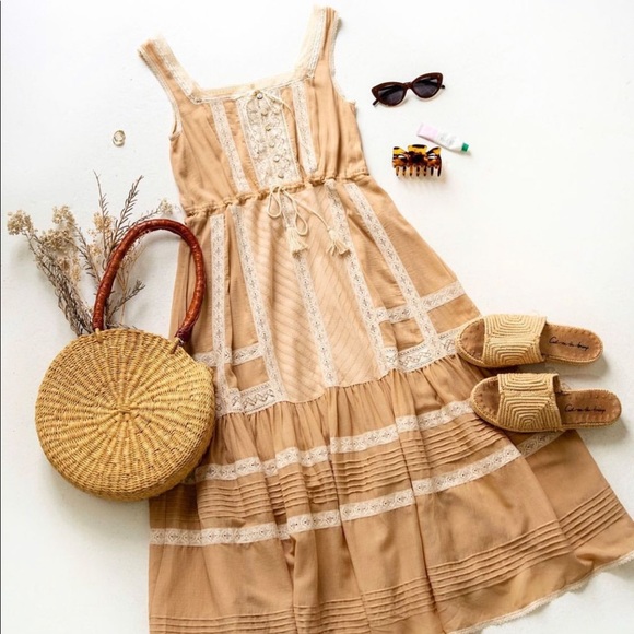 Spell Cinder Midi Dress in Nude - Picture 15 of 16